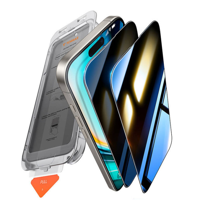 Torras Install Master Privacy Glass für iPhone 16 ProMax