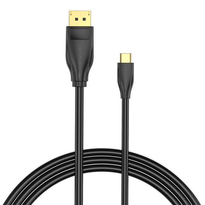 Кабель USB-C — DisplayPort 1.4 Vention CGYBG, 1,5 м, 8K 60 Гц/4K 120 Гц (черный)