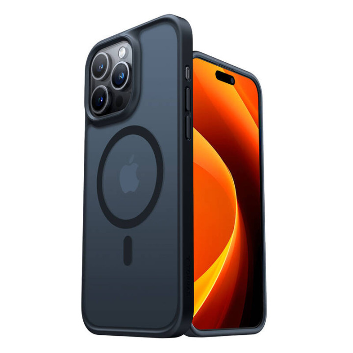 Torras Guardian Magnetic Series Hülle für iPhone 15 Pro (Schwarz)