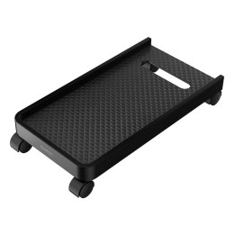 Soporte para ordenador de sobremesa, con ruedas (negro), hasta 15 kg