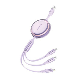 3in1 Foneng X113 1,1 m langes violettes Kabel