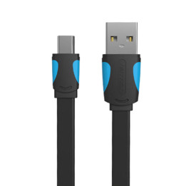 Flaches USB 2.0 A auf Mini 5 Pin Vention VAS-A14-B050 Kabel 2A 0,5 m Schwarz