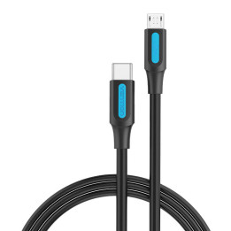 Kabel USB-C 2.0 auf Micro USB Vention COVBH 2A 2m schwarz