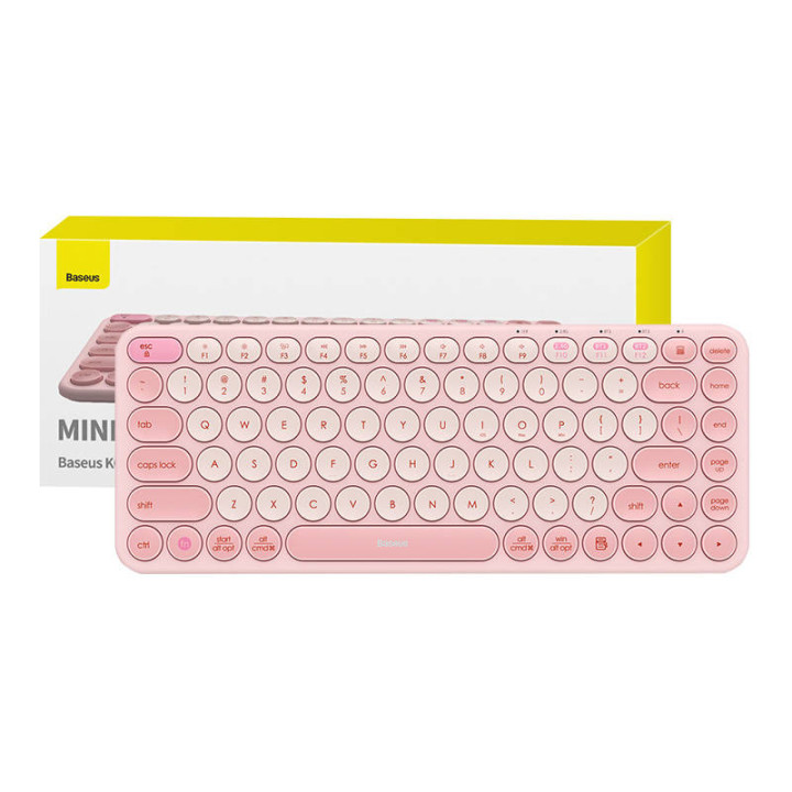 Baseus K01A Teclado inalámbrico trimodal rosa bebé
