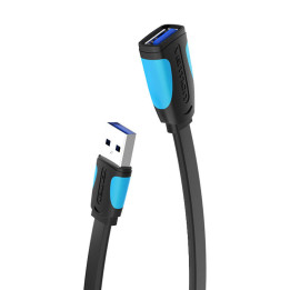 Płaski przedłużacz USB 3.0 Vention VAS-A13-B300 3m Czarny
