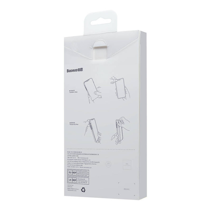 Set aus transparentem Baseus Crystal-Gehäuse und gehärtetem Glas für das iPhone 12 Pro