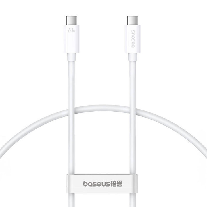 Baseus Superior USB4 USB-C-auf-USB-C-Kabel, 240 W, 1 m (weiß)