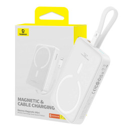 Powerbank Baseus Magnetic Mini 10000 mAh, Lightning 20 W MagSafe (weiß)