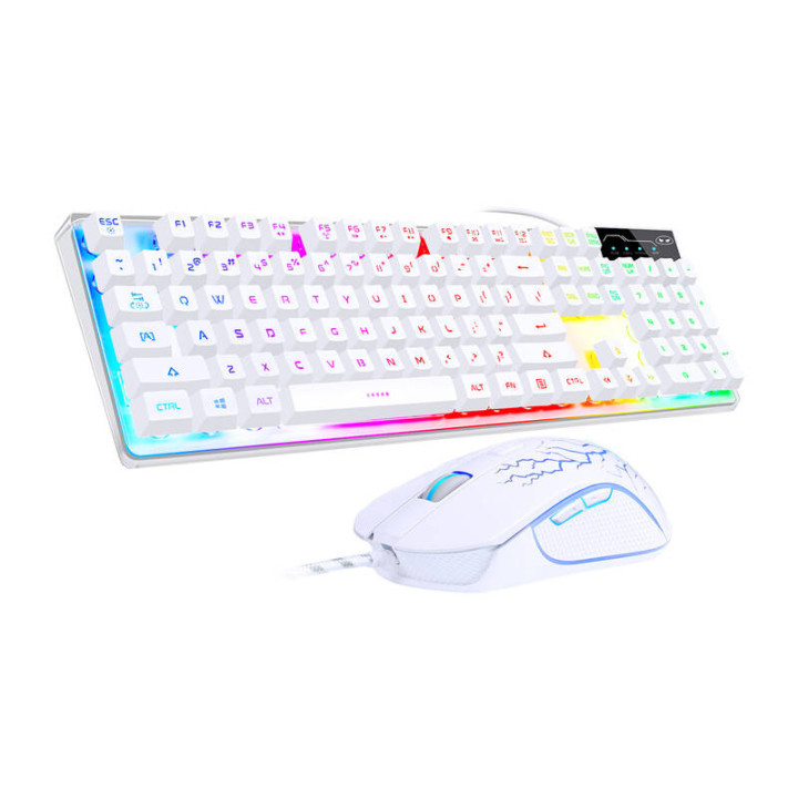 Комплект проводная клавиатура + мышь MageGee K1 (белый) (QWERTY)