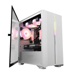 Caja de ordenador Darkflash DLM23 LED (blanco)
