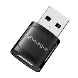 Переходник OTG USB-C «мама» на USB 3.0 «папа» Essager (черный)