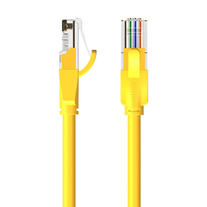 Kabel sieciowy UTP CAT6 Vention IBEYF RJ45 Ethernet 1000Mbps 1m Żółty