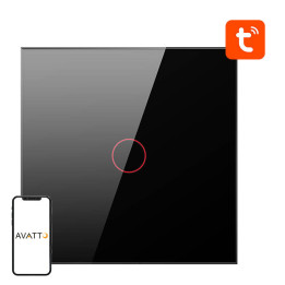 Умный выключатель света ZigBee Avatto ZTS02-EU-B1 1 Way TUYA (черный)