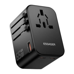 Reiseladegerät, Essager, ECT65-LT01-Z, 65W (schwarz)