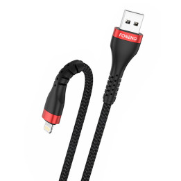 Foneng Kabel USB zu Lightning, X82 iPhone 3A, 1m (schwarz)