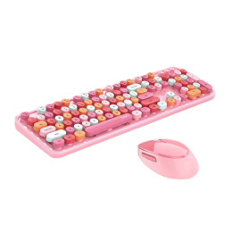 Set teclado + ratón inalámbrico MOFII Sweet 2.4G (rosa)
