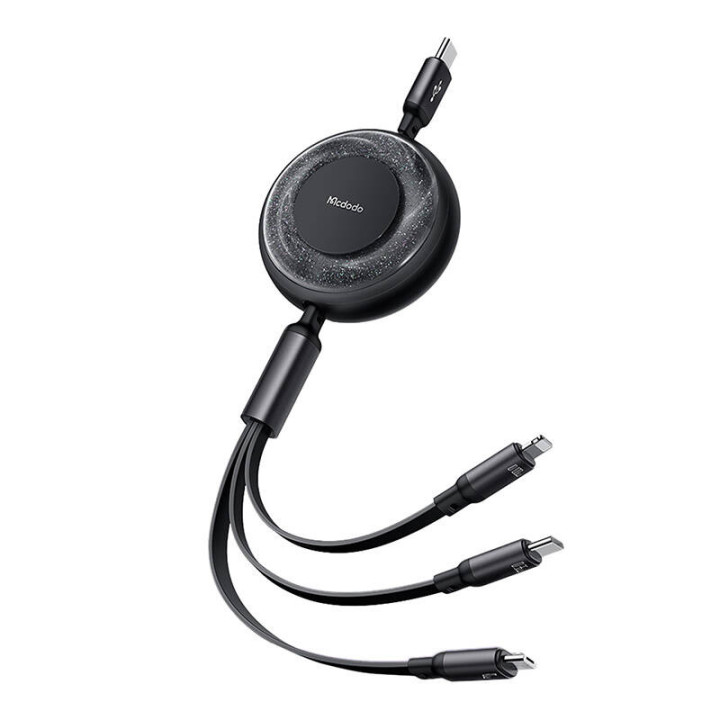 3-in-1-USB-zu-USB-C-/Lightning-/Micro-USB-Kabel, Mcdodo CA-5220, 1,2 m (schwarz)