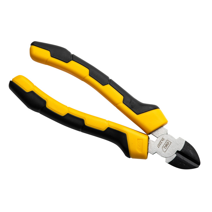 Диагональные плоскогубцы 7 дюймов Deli Tools EDL2207 (желтые)