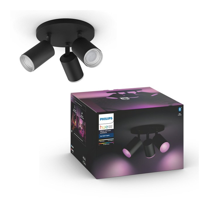Philips Hue Fugato plate/spiral black 3x5.7W