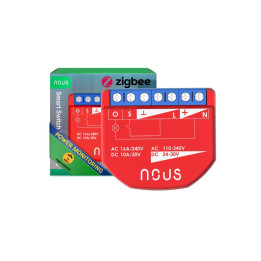 Мини-реле Nous B2Z Tuya Zigbee, с измерителем мощности и входом переключателя, 1-местный