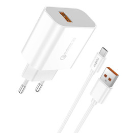 Schnellladegerät Foneng 1x USB QC 3.0 EU46 18W + USB-Micro-Kabel
