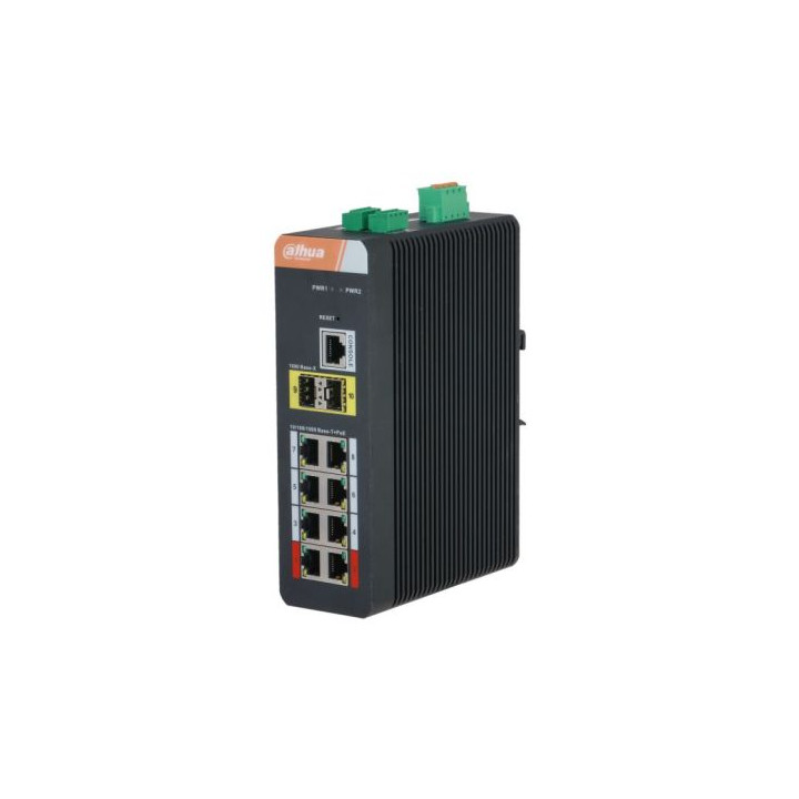 SWITCH POE INDUSTRIAL PFS4210-8GT-DP-V2 8 PUERTOS SFP DAHUA