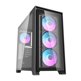 Carcasa de cristal para ordenador Darkflash DRX90 (negro)