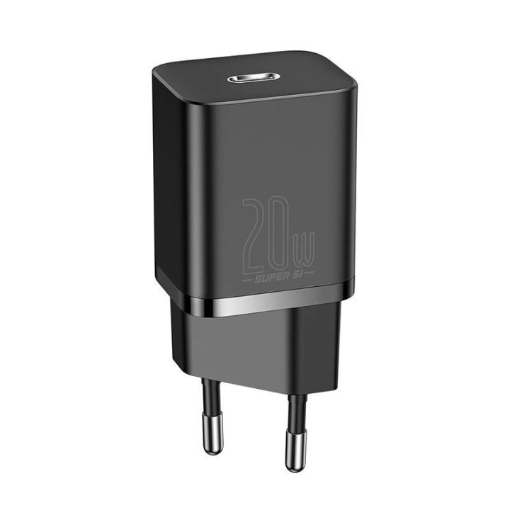 Baseus Super Si Schnellladegerät 1C 20W (schwarz)