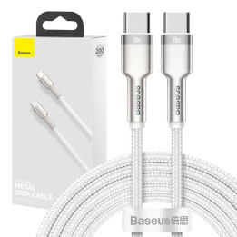 Kabel USB-C auf USB-C Baseus Cafule, 100 W, 2 m (weiß)