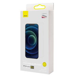 Gehärtetes Glas 0,3 mm Baseus für iPhone 12 Pro Max 6,7 Zoll (2 Stück)