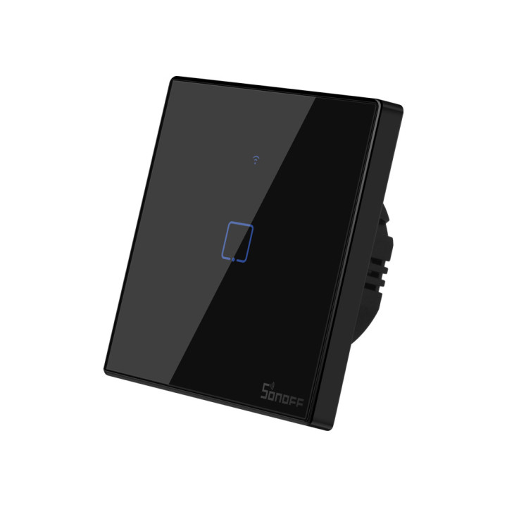 Sonoff TX T3 EU 1C, 1-местный умный настенный сенсорный выключатель света с Wi-Fi и RF (черный)