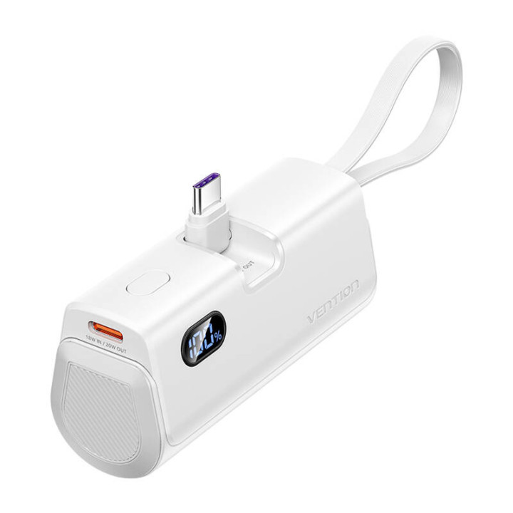 Powerbank Vention LED-Display 4800 mAh 22,5 W FHQW0 (weiß)