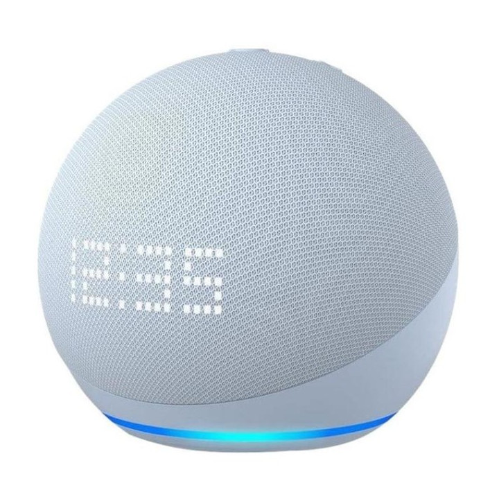Amazon Echo Dot 5 с часами Cloud Blue