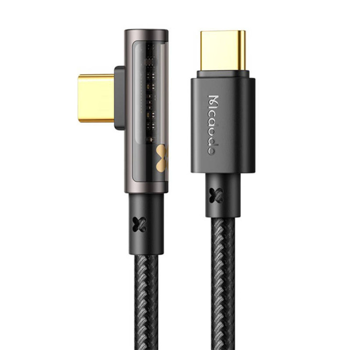 USB-C-auf-USB-C-Prisma-90-Grad-Kabel Mcdodo CA-3401, 100 W, 1,8 m (schwarz)