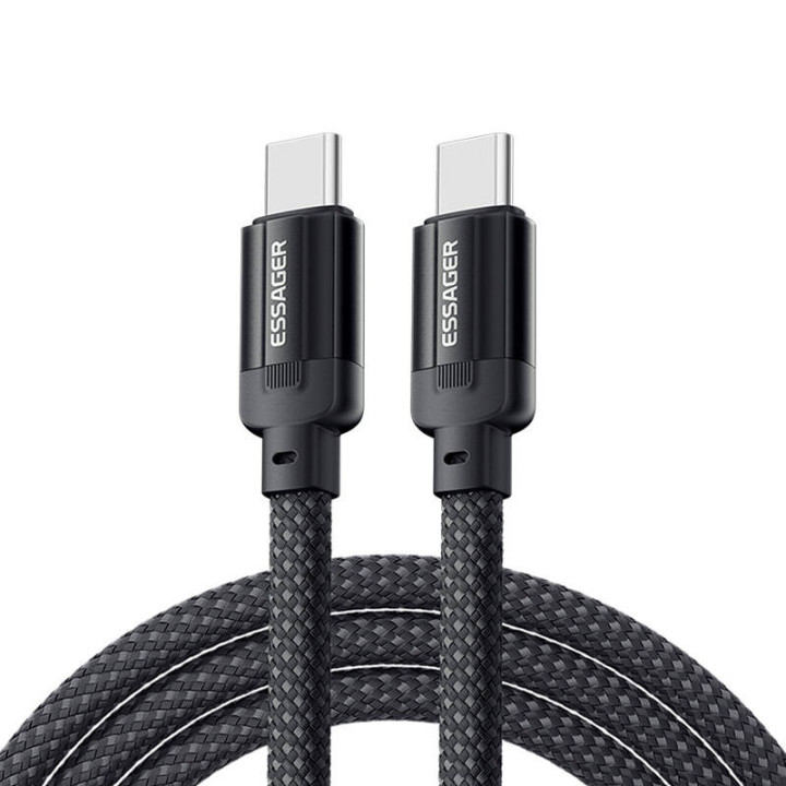 USB-C-zu-USB-C-Kabel, Essager, EXCTT3-YS01-P, 240 W, 1 m (schwarz)