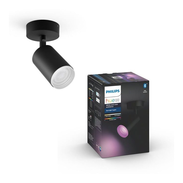 Philips Hue Fugato single spot black 1x5.7W