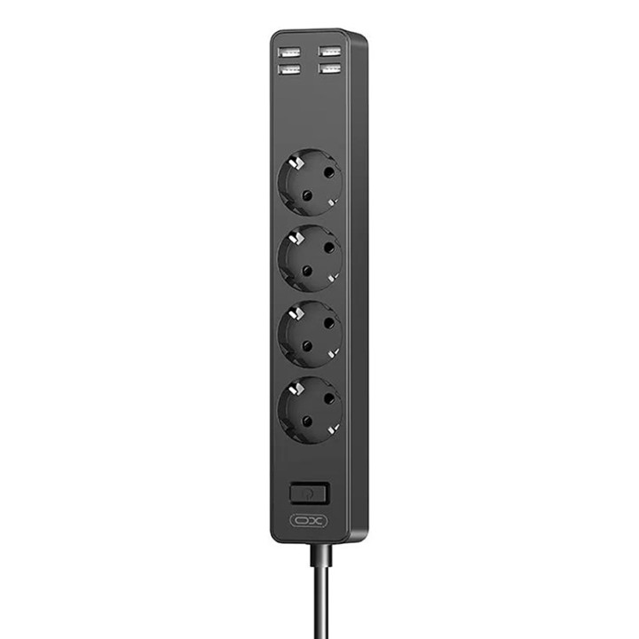 XO WL10 4USB 1,8 м удлинитель (черный)
