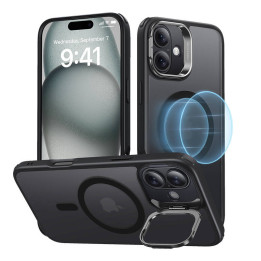 Classic Hybrid (HaloLock) ESR Hülle mit Ständer für iPhone 16 (schwarz)