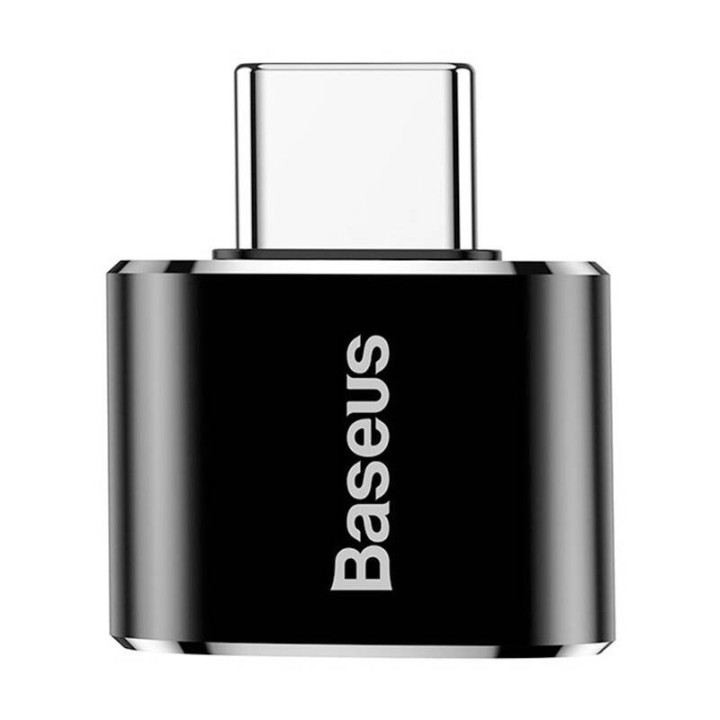 Baseus Adapter USB na USB typu C 2,4 A (czarny)