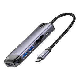 Mcdodo HU-7420 Концентратор USB-C 6-в-1 (USB-C, USB3.0*2, SD, TF, HDMI)