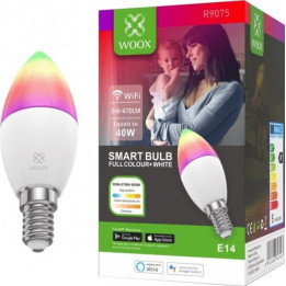 WOOX R9075 Smart WiFi LED RGB CCT 5W E14 bulb