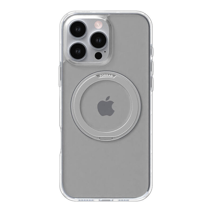 Torras Ostand Pro Hülle für iPhone 16 ProMax (Transparent)