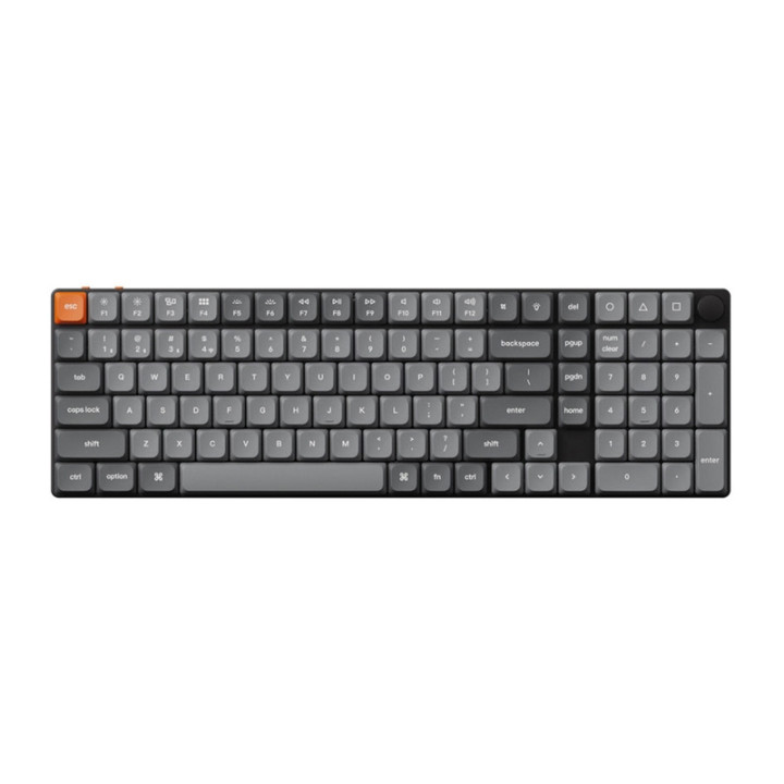 Keychron K17 Max RGB Brown Switch Kabellose Low-Profile-Tastatur (Schwarz) [K17M-H3].