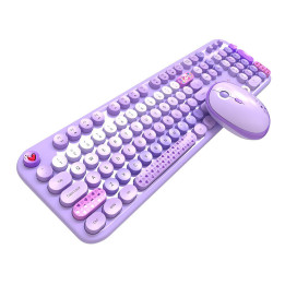 Набор беспроводной клавиатуры и мыши MOFII Lovely 2.4G (фиолетовый)