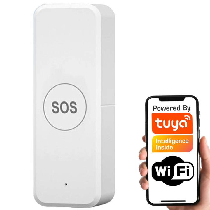 Кнопка SOS-будильника с батарейным питанием WiFi Tuya Smart
