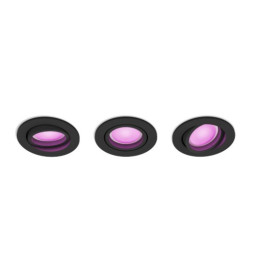 Philips Hue Centura recessed R. black 3x5.7W