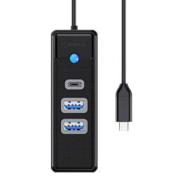 Orico Hub USB-C на 2x USB 3.0 + USB-C, 5 Гбит/с, 0,15 м (черный)