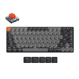 Keychron K3 LED-Rotschalter, kabellose Low-Profile-Tastatur (grau) [K3X-A1].