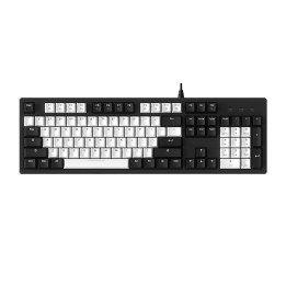 Dareu EK104 Mechanische Tastatur, roter Schalter, Weiß-Schwarz