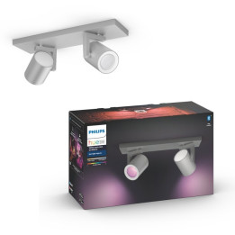 Philips Hue ceiling lamp Argenta plate/spiral aluminum 2x5.7W